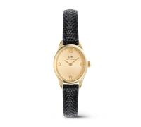 Daniel Wellington DW Uhr Ophelia Mini Black Lizard Unitone Guilloché Gold 22x25.5mm