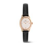 Daniel Wellington DW Uhr Ophelia Mini Black Lizard White Guilloché Rose Gold 22x25.5mm