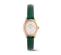 Daniel Wellington DW Uhr Ophelia Mini Green Lizard White Guilloché Rose Gold 22x25.5mm