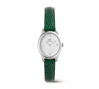 Daniel Wellington DW Uhr Ophelia Mini Green Lizard White Guilloché Silver 22x25.5mm