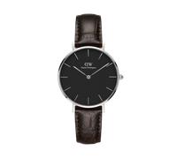 Daniel Wellington Petite York Uhr Damen, 32mm Leder Silber Damen Uhr