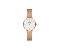 Daniel Wellington Petite Melrose Armbanduhr, Roségold, Netzarmband, 24 mm Daniel Wellington Petite Melrose Armbanduhr mit Netzstoff, 24 mm 24mm Roségold / Weiß