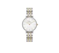 Daniel Wellington DW Uhr Petite Lumine Bezel 5-Link Two-Tone MOP 28mm Silver