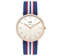 Daniel Wellington Herren-Armbanduhr XL Belfast Classy Man Rosegold Analog Quarz Nylon 0113DW