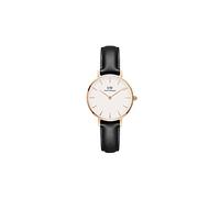 Daniel Wellington Petite Sheffield, Schwarz/Roségold Uhr, 28mm, Leder, für Damen