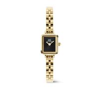 Daniel Wellington Damenuhr Quadro Mini Arch 3-Glieder Onyx Sunray Gold 15,4x18,2 mm