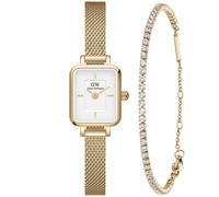 Daniel Wellington Quadro Tennis Giftset DW00388725 - Damen - 15 mm - Analog - Quarz - Mineralglas