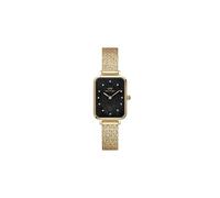 Daniel Wellington DW Uhr Quadro Lumine Pressed Piano Black MoP Gold 20x26mm