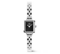 Daniel wellington quarz silberfarbenem damen uhr mit schwarzem zifferblatt und edelstahl armband one_size Silber