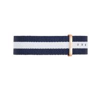 Daniel Wellington Wechselarmband Glasgow aus Stoff blau, roségold, weiß