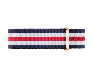 Daniel Wellington Textilband Kunststoff blau, rot, weiß Damen