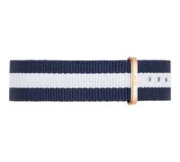 Daniel Wellington Wechselarmband Glasgow aus Stoff blau, roségold, weiß