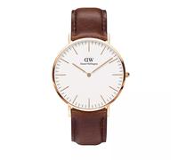 Daniel Wellington Herren Armbanduhr 'Bristol' braun / rosegold, Größe One Size, 2060711 Braun / Rosegold One Size
