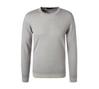 DANIELE FIESOLI Pullover Herren Slim Fit Rundhals Merinowolle grau, L