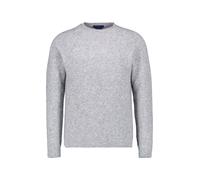 DANIELE FIESOLI Pullover Herren Slim Fit Rundhals Merinowolle grau, XXL