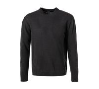 DANIELE FIESOLI Pullover Herren Slim Fit Rundhals Merinowolle grau, XXL