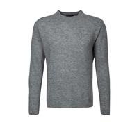 DANIELE FIESOLI Pullover Herren Slim Fit Rundhals Merinowolle grau, XXL