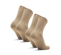 DANISH ENDURANCE 2 Paar Alpaka Socken, Gemütliche Wollsocken, Beige Melange, 35-38