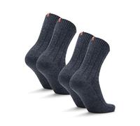 DANISH ENDURANCE 2 Paar Alpaka Socken, Gemütliche Wollsocken, Dunkel Marineblau Melange, 39-42