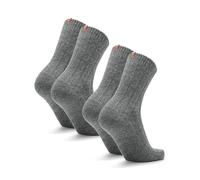 DANISH ENDURANCE 2 Paar Alpaka Socken, Gemütliche Wollsocken, Dunkelgrau Melange, 43-47