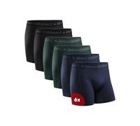 DANISH ENDURANCE 6er Pack Boxershorts Herren, Weiche Baumwolle, Unterhosen Männer mit Stretch, Bequem & Ohne Zettel, Mit Eingriff oder ohne Mehrfarbig (2xSchwarz, 2xBlau Melange, 2X Grün) XXL