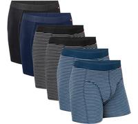DANISH ENDURANCE Boxershorts Organic Cotton Trunks (DN-176000) L black/navy stripes