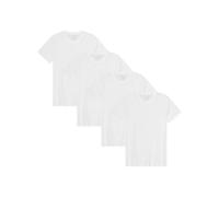 DANISH ENDURANCE Kurzarm Herren T Shirt aus Modal & Bio-Baumwolle, Rundhals-Ausschnitt, 1er, 2er oder 4er Pack Weiß XL