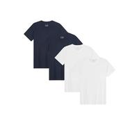 DANISH ENDURANCE Kurzarm Herren T Shirt aus Modal & Bio-Baumwolle, Rundhals-Ausschnitt, 1er, 2er oder 4er Pack Mehrfarbig (2X Weiß, 2X Dunkles Marineblau) M