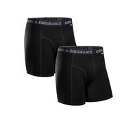 DANISH ENDURANCE Merino Boxershorts Herren, 2er Pack, Schwarz Melange, XXXL