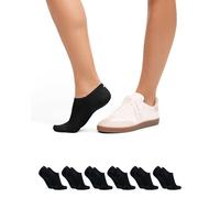 DANISH ENDURANCE Unsichtbare Sneaker Socken 6 Paare (Schwarz, EU 39-42)