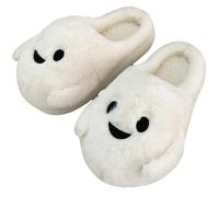 Danlai 1 Paar Plüsch-Geister-Hausschuhe, Flauschige Winter-Hausschuhe, Lässige -Slider Für Damen Und Herren, Halloween-innenschuhe