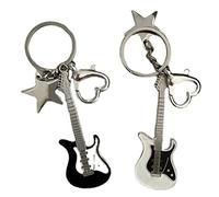 Danlai Punk E -Gitarre Keychain Gitarre Anhänger Schlüsselkette Schlüsselringe Für Frauen Teenager Mädchen Musikliebhaber