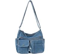 Danlai Retro-Schultertasche Aus Denim-Canvas, Geräumige Hobo-Tasche Für Damen, Ideal Für Den Täglichen Weg Zur Arbeit, Als Lässige Umhängetasche Oder Zum Tragen Im Freien