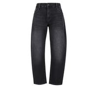 Loose-fit-Jeans MAC "DANNI", Damen, Gr. 44, N-Gr, schwarz (authentic schwarz wash), Denim/Jeans, Obermaterial: 71% Baumwolle, 16% Polyester, 11% Modal, 2% Elasthan, lässig geschnitten knöchellang, Jea