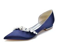 DANOBAB Damen Ballerinas Elegante Flache Schuhe, Klassische Abendschuhe, Ballettpumps, Hochzeitsschuhe, Ballerinas für den Alltag,Dark Blue,38