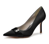 DANOBAB Spitzenzehen High Heels für Frauen, Bequeme Pumps, Hochzeitsschuhe, modische Absatzschuhe für Damen, Abendschuhe für Frauen, 8,5 cm (3,34 Zoll),Schwarz,41