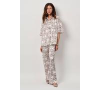 Dante6 Peju Logo Printed Long Blouse Butter Cream Größe: 38 | Business hemden Outlet | Damen | Weiß