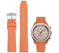 Danxancy Armband für Omega x Swatch MoonSwatch/Rolex Uhr,Gebogenes Weiches Silikon Gummi Armband Omega x Swatch MoonSwatch Speedmaster Ersatzband Uhrenarmbänder Kautschuk 20mm