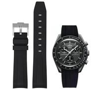 Danxancy Armband für Omega x Swatch MoonSwatch/Rolex Uhr,Gebogenes Weiches Silikon Gummi Armband Omega x Swatch MoonSwatch Speedmaster Ersatzband Uhrenarmbänder Kautschuk 20mm