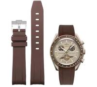 Danxancy Armband für Omega x Swatch MoonSwatch/Rolex Uhr,Gebogenes Weiches Silikon Gummi Armband Omega x Swatch MoonSwatch Speedmaster Ersatzband Uhrenarmbänder Kautschuk 20mm