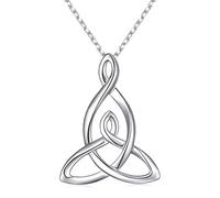 DAOCHONG 925 Sterling Silber Schmuck Mama Kind Mutter Tochter Keltischer Knoten Halskette mit Anhänger für Frauen
