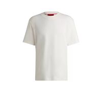 HUGO Relaxed Fit T-Shirt aus reiner Baumwolle Modell 'DAPOLINO' in Offwhite, Größe L