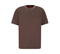 HUGO Relaxed-Fit T-Shirt mit zentralem Logo-Detail - Style Dapolino, 50488330 Dunkelbraun XXL