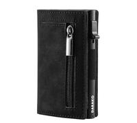 DARAKO Future Wallet mit Münzfach & RFID-Schutz - Mini Geldbörse für Herren & Damen klein - Kreditkartenetui Kartenetui - Portemonnaie Portmonee - Slim Wallet Geldbeutel (Designer-Schwarz)
