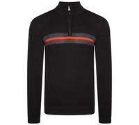 Dare 2B Mens Unite Us gestrickt Hälfte Zip Sweatshirt (schwarz / Bernstein glühen) XL