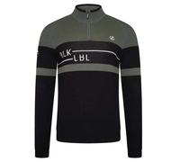 DARE 2b Outgoing II Herren Sweatshirt Troyer mit antibakterieller Geruchskontrolle Pullover DMK312_P7T Schwarz/Gün S