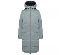 Dare 2b Reputable Long II Womens Long Coat Jacket wasserabweisendes recyceltes Material - durchgehender Reißverschluss mit 2 niedrigen Reißverschlusstaschen, Kapuze und verstellbaren Bündchen