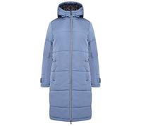 Dare 2b Reputable Long II Womens Long Coat Jacket wasserabweisendes recyceltes Material - durchgehender Reißverschluss mit 2 niedrigen Reißverschlusstaschen, Kapuze und verstellbaren Bündchen