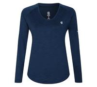 Dare2b Damen T-Shirt Funktionsshirt Langarmshirt Discern Tee, Farbe:Dunkelblau, Artikel:-ZV7 Moonlight Denim, Größe:38