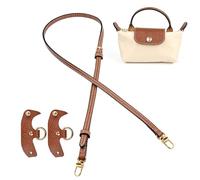 DARENYI Schultergurt für Longchamp Tasche Damen,schultergurt für longchamp mini,schulterriemen für taschen,Tragegurt für Longchamp,längenverstellbarer Ersatzriemen aus Leder(gelb-braun)